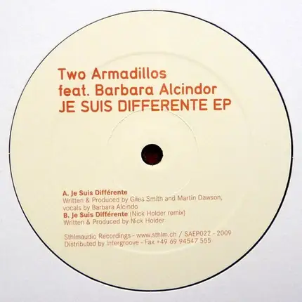 TWO ARMADILLOS - JE SUIS DIFFERENTE EP