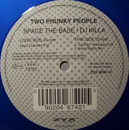 Two Phunky People - Space The Base / DJ Killa