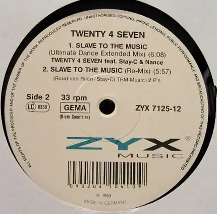Twenty 4 Seven - Slave to the Music