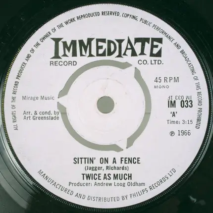 Twice As Much - Sittin' On A Fence