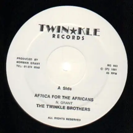 Twinkle Brothers - Africa For The Africans / Stomach Sick