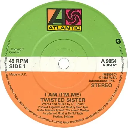 Twisted Sister - I Am (I'm Me)