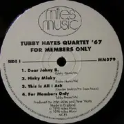LP - Tubby Hayes Quartet - For Members Only - '67 Live