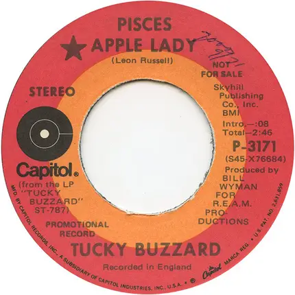 Tucky Buzzard - Pisces Apple Lady / Time Will Be Your Doctor