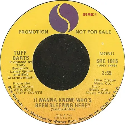 Tuff Darts - (I Wanna Know) Who's Been Sleeping Here
