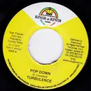 7inch Vinyl Single - Turbulence / Lutan Fyah & Geoffrey Star - Pop Down / Brotherly Love