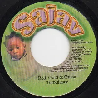 Turbulence - Red, Gold & Green