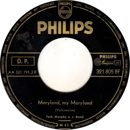 Turk Murphy's Jazz Band - When The Saints Go Marching In / Maryland, My Maryland