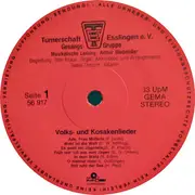 LP - Turnerschaft Esslingen 1890 E. V. Gesangsgruppe - Volks- Und Kosakenlieder