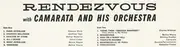 LP - Tutti Camarata - Rendezvous With Camarata And His Orchestra