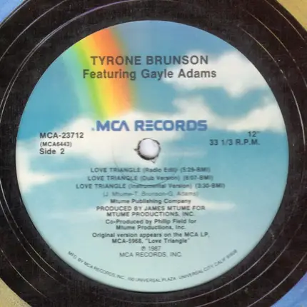 Tyrone Brunson Featuring Gayle Adams - Love Triangle