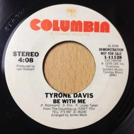 Tyrone Davis - Be With Me