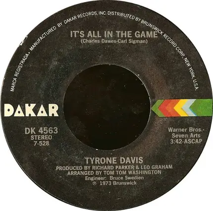 Tyrone Davis - It's All in the Game