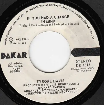 Tyrone Davis - If You Had A Change In Mind