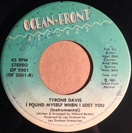 Tyrone Davis - I Found Myself When I Lost You