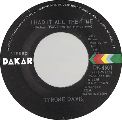Tyrone Davis - I Had It All the Time