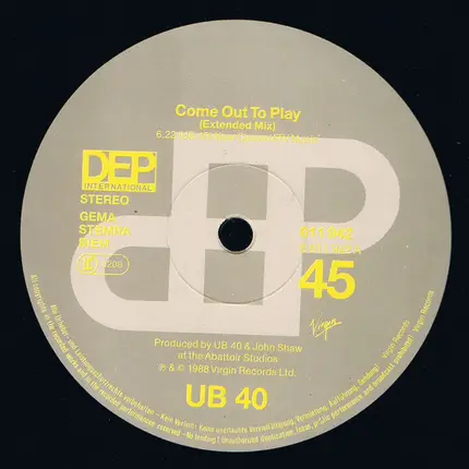 Ub40 - Come Out To Play