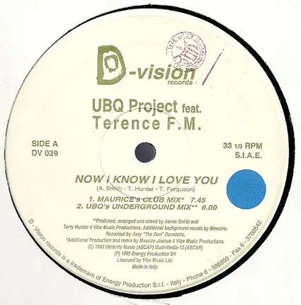 UBQ Project Feat. Terence FM - Now I Know I Love You