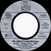 7inch Vinyl Single - Udo Jürgens & Sonja Kimmons - Ich Will-Ich Kann, I Can-I Will