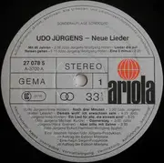 LP - Udo Jürgens - Neue Lieder