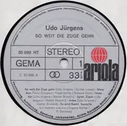 LP - Udo Jürgens - So Weit Die Züge Gehn