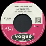 7inch Vinyl Single - Udo Jürgens - Schreib' Mir Keinen Brief / Ich Träum' Noch Von Jenny