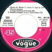 7inch Vinyl Single - Udo Jürgens - Warum Nur, Warum (Dis-Moi Pourquoi)