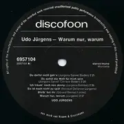 LP - Udo Jürgens - Warum Nur, Warum...
