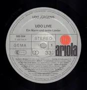 Double LP - Udo Jürgens - Udo Live - Ein Mann und seine Lieder