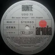 LP - Udo Jurgens - Udo 75 - Ein Neuer Morgen