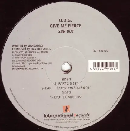 Udg - Give Me Fierce