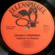 LP - Ukamau Amerindia - Folklore De Bolivia