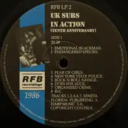 Double LP - UK Subs - In Action (Tenth Anniversary)