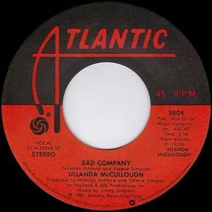 Ullanda McCullough - Bad Company / It's You