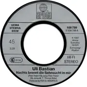 7inch Vinyl Single - Ulli Bastian - Nachts Brennt Die Sehnsucht In Mir