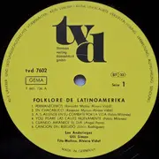 LP - Ulli Simon , Los Andariegos - Folklore De Latinoamerica