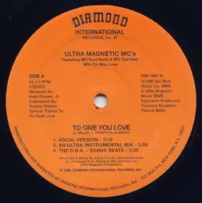 Ultra Magnetic M.C.'s - To Give You Love / Make You Shake