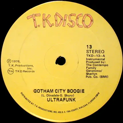 Ultrafunk - Gotham City Boogie / Indigo Country