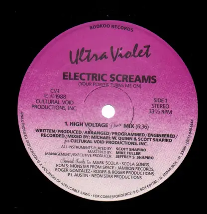 Ultra Violet - Electric Screams