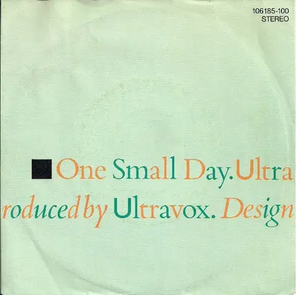 Ultravox - One Small Day
