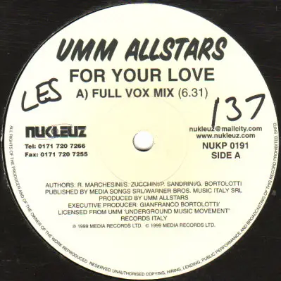 UMM Allstars - For Your Love