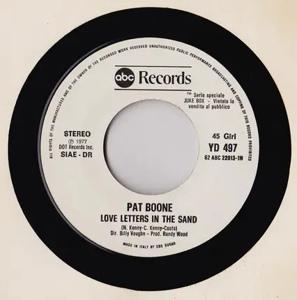Umberto Tozzi / Pat Boone - Se Tu Mi Aiuterai / Love Letters In The Sand