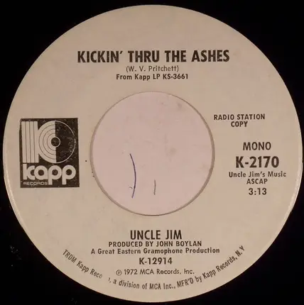 Uncle Jim's Music - You And Country Days / Kickin' Thru The Ashes