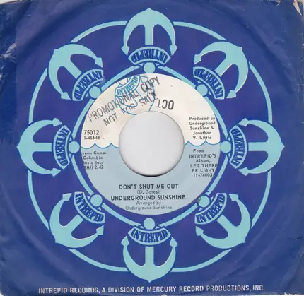 Underground Sunshine - Don't Shut Me Out / Take Me, Break Me