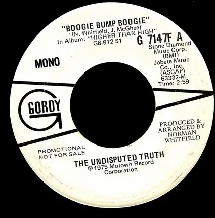 Undisputed Truth - Boogie Bump Boogie