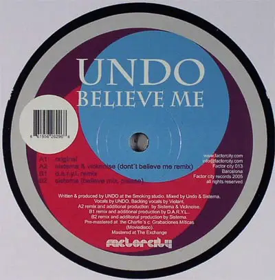 Undo - Believe Me