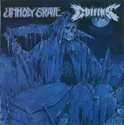 10'' - Unholy Grave / Coffins - Split - Blue / Black Splatter