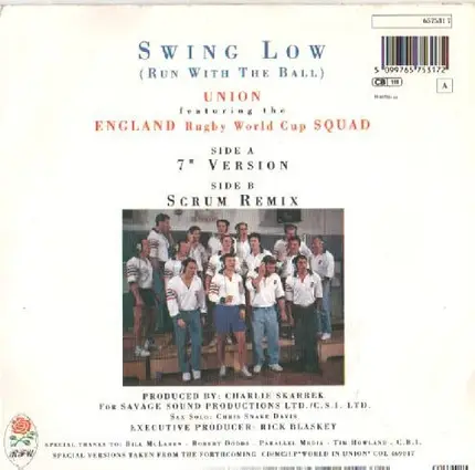 Union Featuring England Rugby World Cup Squad - Swing Low (Run With The Ball)