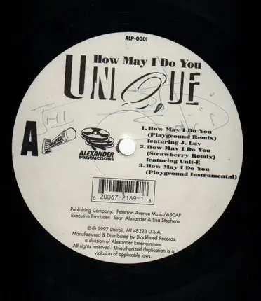 Unique - How May I Do You