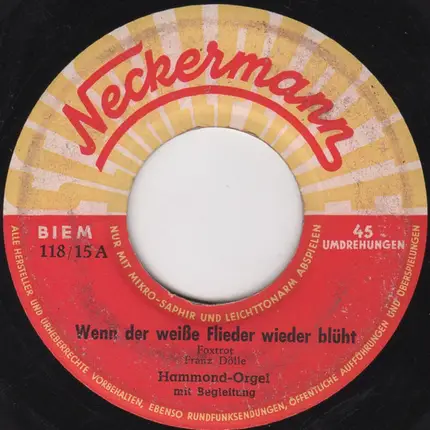 Unknown Artist - Wenn Der Weiße Flieder Wieder Blüht